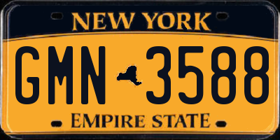 NY license plate GMN3588
