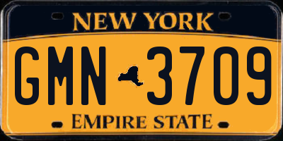 NY license plate GMN3709