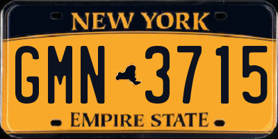 NY license plate GMN3715