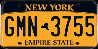 NY license plate GMN3755