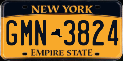 NY license plate GMN3824