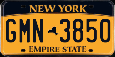 NY license plate GMN3850