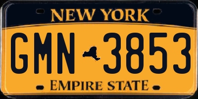 NY license plate GMN3853