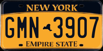 NY license plate GMN3907
