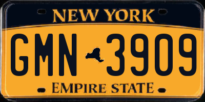 NY license plate GMN3909