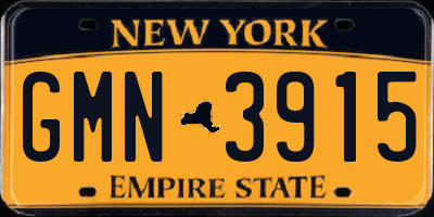 NY license plate GMN3915
