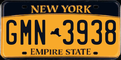 NY license plate GMN3938