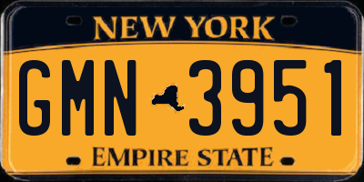 NY license plate GMN3951