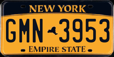 NY license plate GMN3953