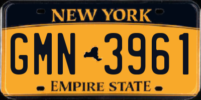 NY license plate GMN3961