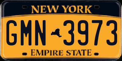 NY license plate GMN3973