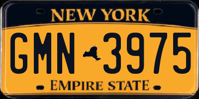 NY license plate GMN3975