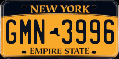 NY license plate GMN3996