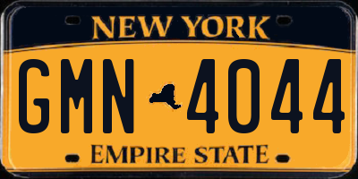 NY license plate GMN4044