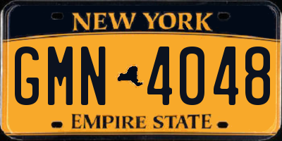 NY license plate GMN4048
