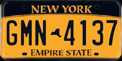 NY license plate GMN4137