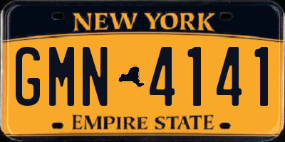 NY license plate GMN4141