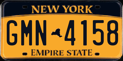 NY license plate GMN4158