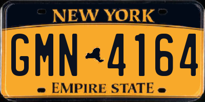 NY license plate GMN4164