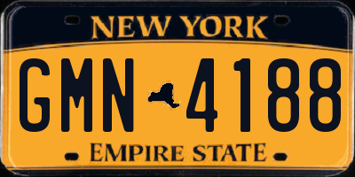 NY license plate GMN4188
