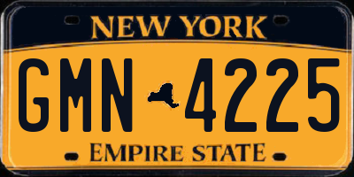 NY license plate GMN4225