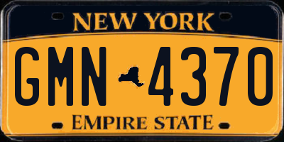 NY license plate GMN4370