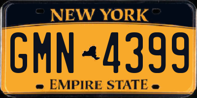 NY license plate GMN4399