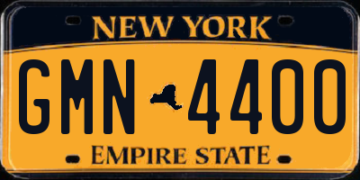 NY license plate GMN4400