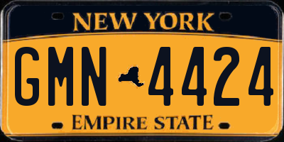 NY license plate GMN4424