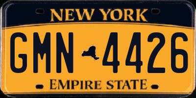 NY license plate GMN4426