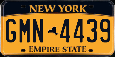 NY license plate GMN4439