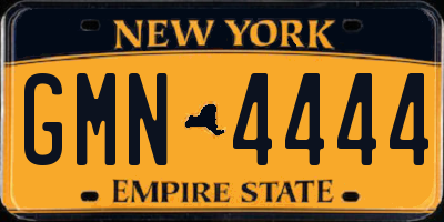 NY license plate GMN4444