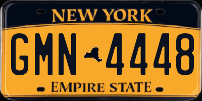 NY license plate GMN4448