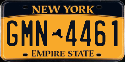 NY license plate GMN4461