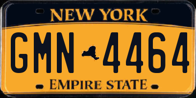 NY license plate GMN4464