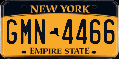 NY license plate GMN4466