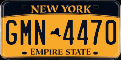 NY license plate GMN4470