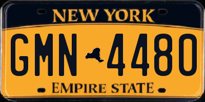 NY license plate GMN4480