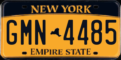 NY license plate GMN4485