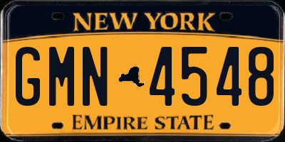 NY license plate GMN4548
