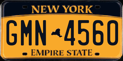 NY license plate GMN4560