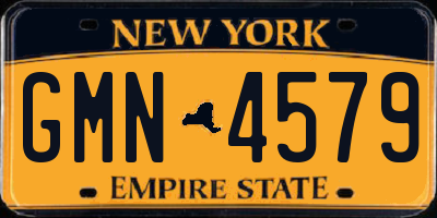 NY license plate GMN4579