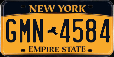 NY license plate GMN4584