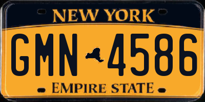 NY license plate GMN4586