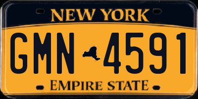 NY license plate GMN4591