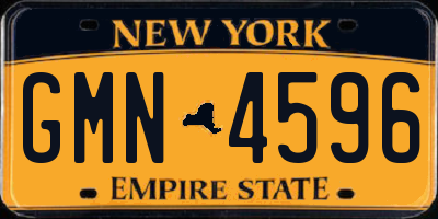 NY license plate GMN4596