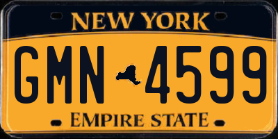 NY license plate GMN4599