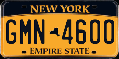 NY license plate GMN4600