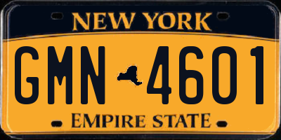 NY license plate GMN4601