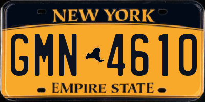 NY license plate GMN4610